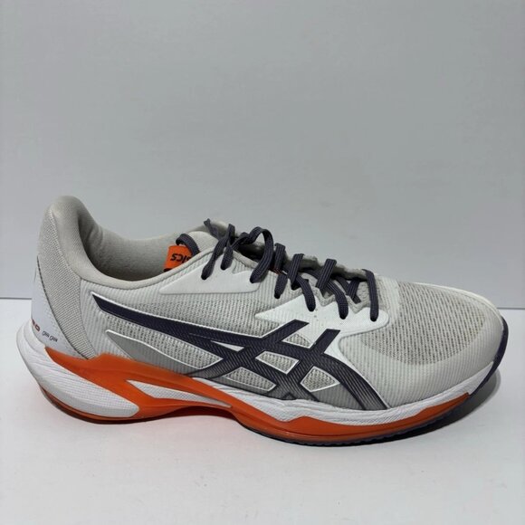 Asics Men’s Solution Speed FF 3 White/Gray Tennis Shoes, Size 9.5 M - Picture 1 of 7